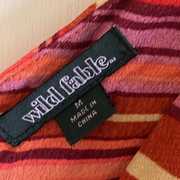 Wild Fable Women's Striped Sleeveless V Neck Slip Dress Size Medium - Picture 3 of 8